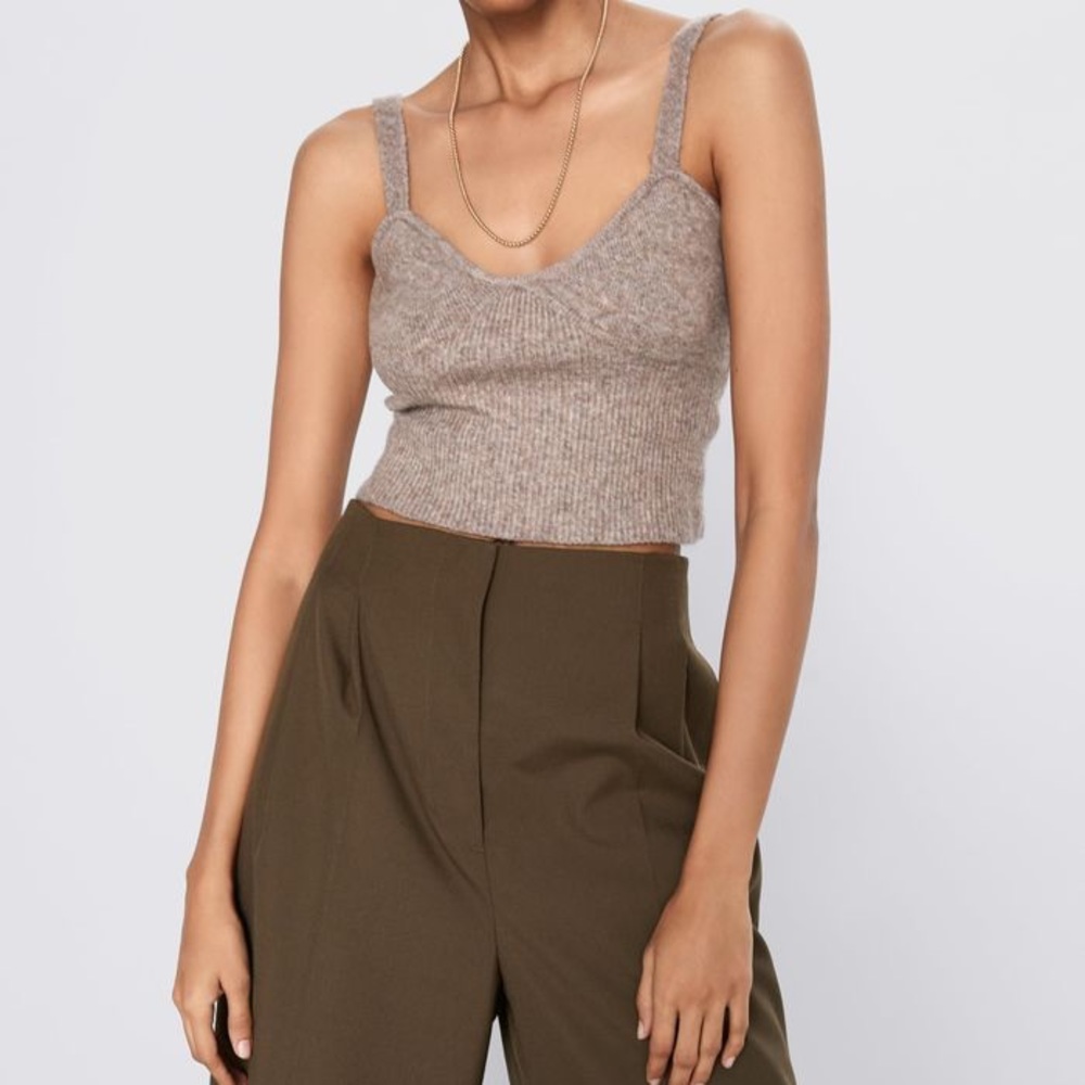 Zara wool blend crop top